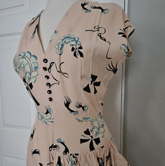 Rare Trashy Diva Slap and Tickle Pink Rayon Dress - Picture 3 of 13